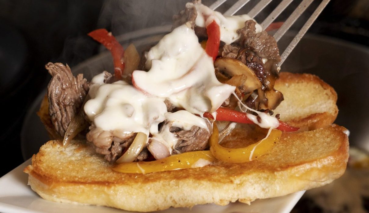 Philly cheesesteak with everything