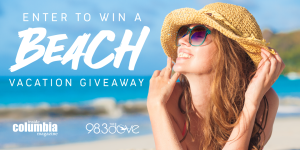 Enter to win a beach vacation giveaway from Inside Columbia Magazine and 98.3 The Dove