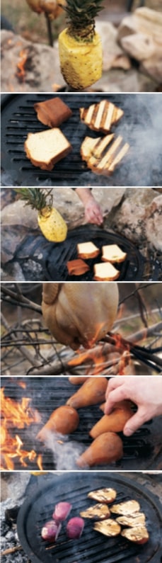 inside columbia,como,columbia,missouri,magazine,mid missouri,central missouri,mid mo,central mo,food,recipe,dinner,live fire,cooking,outside,outdoor,fire pit,grill,roast chicken,pineapple,pound cake,charred lettuce,charred red onion,brook harlan,chef
