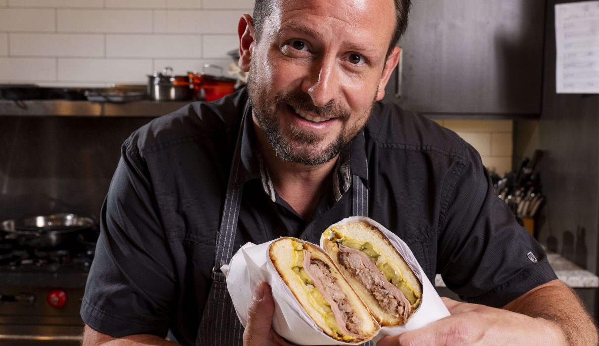Brook Harlan and a Cuban sandwich